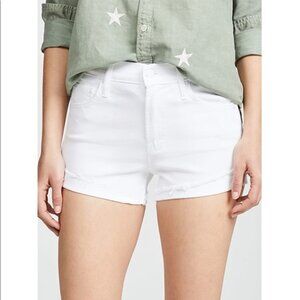 New Mother White The Rascal Slit Flip Short Glass Slipper 30 denim jeans